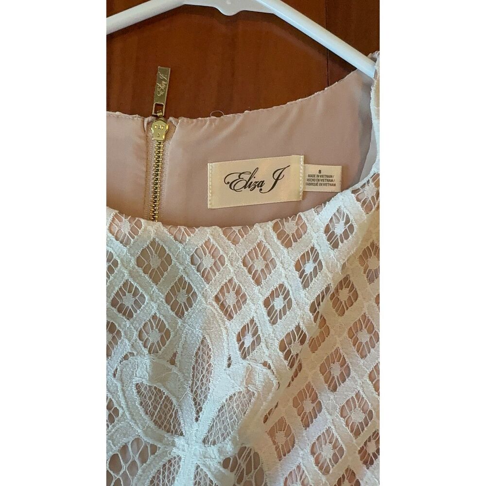 Eliza J White Lace Dress